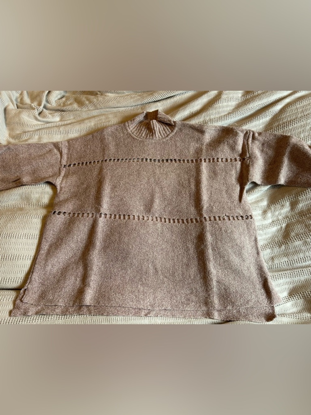French Connection Light Pink Mock Neck Sweater